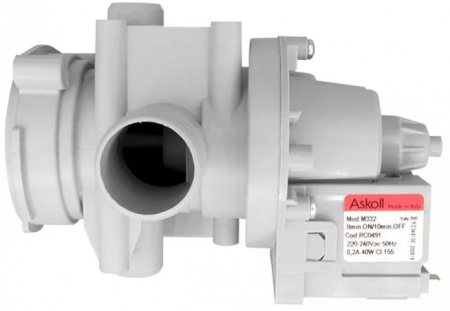 Насос сливной PMP001SA для стиральной машины SAMSUNG с улиткой ASKOLL - DC31-00030A, DC31-00056A, DC31-00057A, DC31-00180A, DC31-30001A, DC31-30008D, DC90-11110K, PMP001SA, PMP002SA, n10ma55