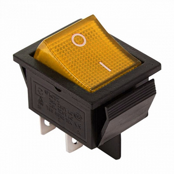 Выключатель KCD4 16А 250V 20A 125V (4-х контакт.) желтый