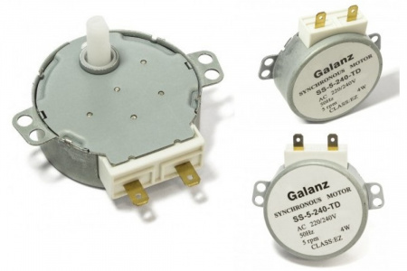 Двигатель тарелки для СВЧ  4W  5 об/мин 220V H17mm 2конт , SVCH037 / MCW501UN