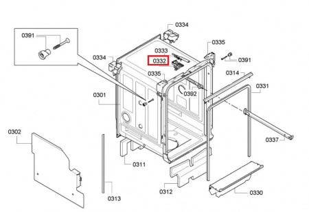 Замок посудомоечной машины Bosch/Siemens - 10006917, 00652509, 00627946, 636708  00636708 Оригинал