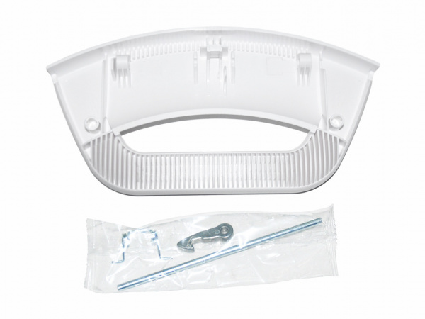 Ручка люка C00507932 для стиральной машины Indesit, Ariston (серия GLOB, белая), зам. C00285747 / 507932 / 285747