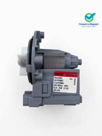 Насос сливной PMP012UN для стиральной машины ASKOLL 25W 3 винта фишка вперед - 8024541 / 8010461 / 8010462 / 63AB830 / AV5427 / M253