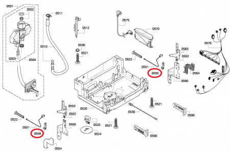 Направляющие троса двери 623536 (2шт.) посудомоечной машины Bosch/Siemens - 611372