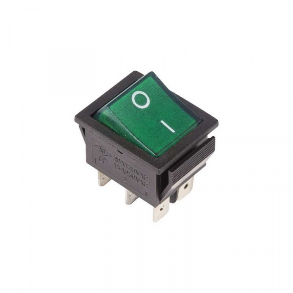 Выключатель KCD4 16А 250V 20A 125V (4-х контакт.) зеленый