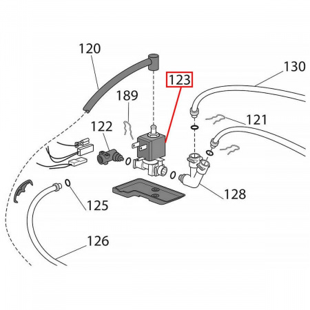 Соленоидный клапан 3 ходовой для Delonghi ESAM, Ver.02, - 5213215441, 5213218471, 5213220241, CFM103DL